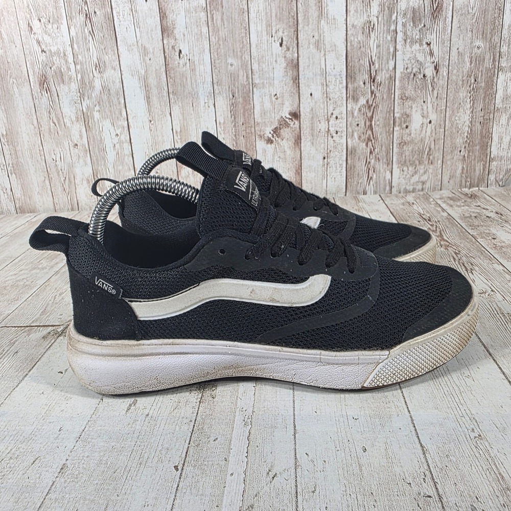 Vans UltraRange Rapidweld Black White Sneakers Womens 8 Mens 6.5 Low Top Shoes